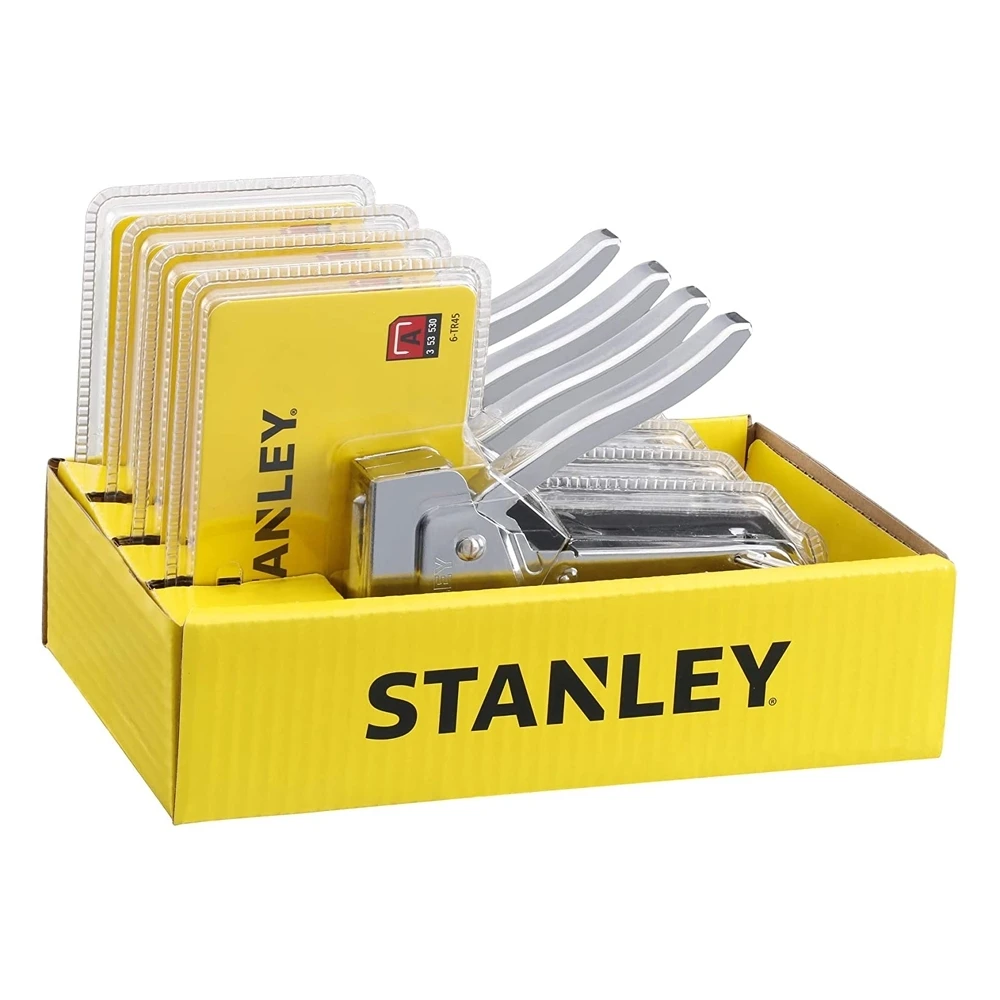 

Stanley ST6TR45 Staple Gun, 6-8-10mm, Compression Quick-Correcting Mechanism, High Quality Material