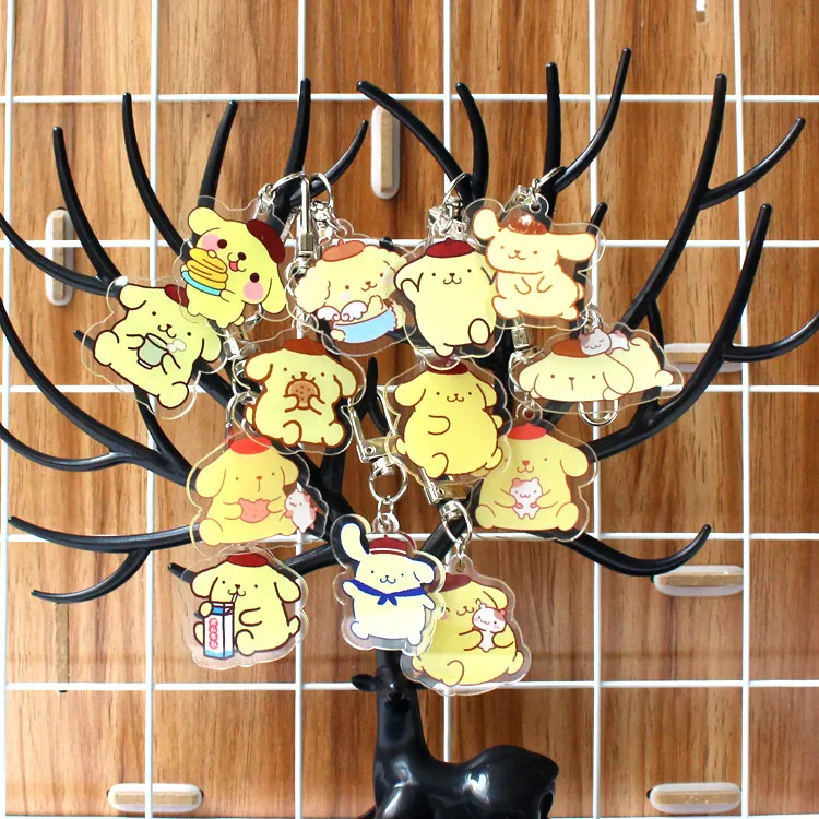 

Sanrio Kawaii Kuromi Mymelody Cinnamoroll мультяшный брелок с котом брелок для автомобильных ключей подарок