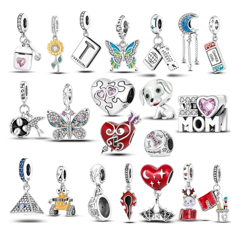 

Cupid's Loving Heart Pendant Charms Tibetan Silver Beads Enamel Pendant DIY Jewelry Making Bracelet Necklace For Women