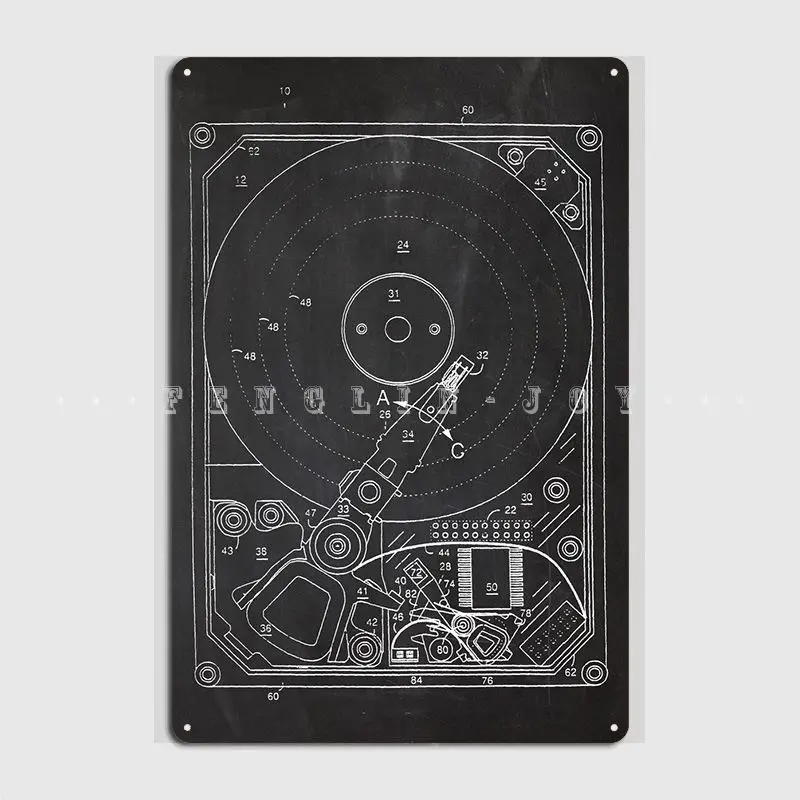 

Жесткий диск Плакат Металлический плакат Клубная вечеринка бар пещера забавное украшение гаража жестяной плакат