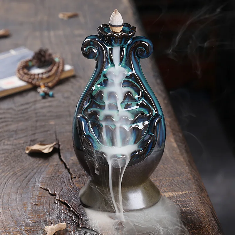 

Ceramic Backflow Incense Burner Home Indoor Aromatherapy Furnace Sandalwood Tea Ceremony Creative Decoration Zen