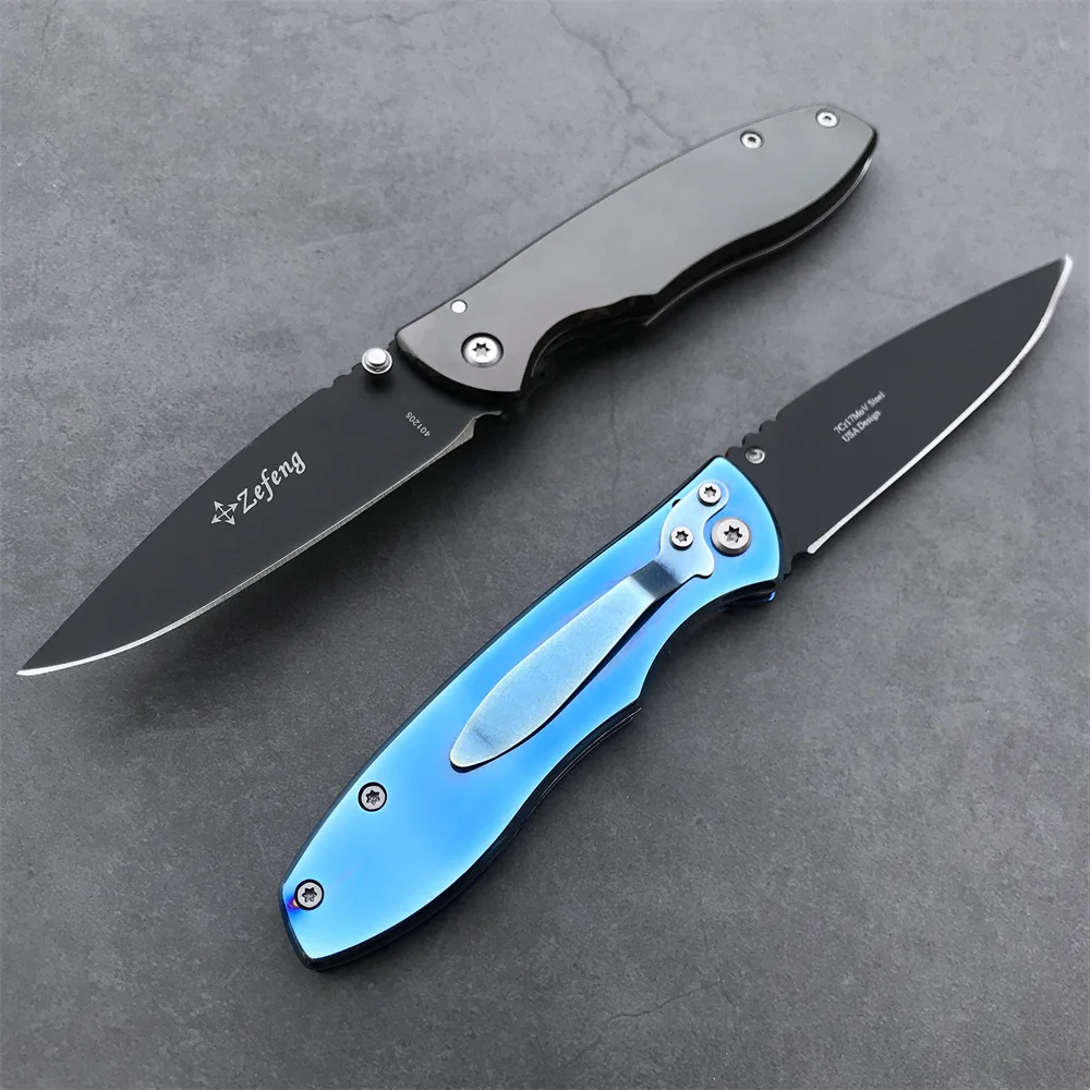 

Mini 440C Black Blade Pocket Folding Knife Stainless Steel Handle Camping Hunting Fruit Knives Utility Multifunction EDC Tools