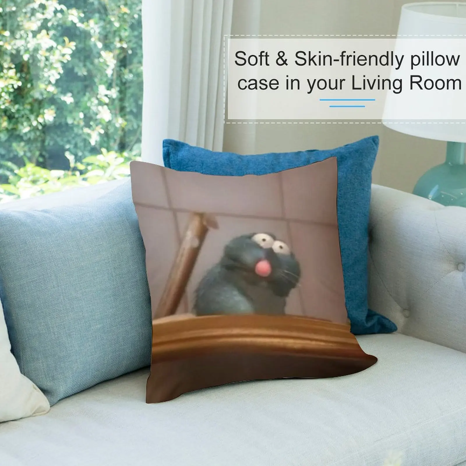 Наволочка Remy с рисунком рвоты крысы Мраморная подушка наволочки для детей