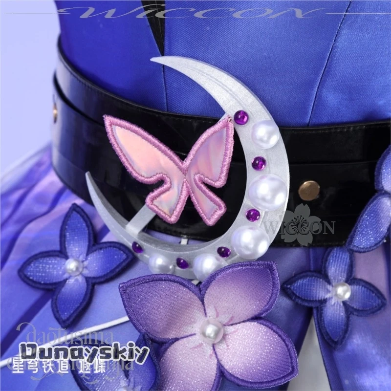 Фото Косплей-костюм Dunayskiy/Anime Game Honkai: Star Rail, новый наряд Castorice, платье-бабочка Gossamer Flutter, фиолетовое, в стиле гот-лолита №4