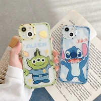 disney stitch toy story alien phone case for iphone 11 12 13 14 pro max x xs xr 7 8 plus angel eyes transparent protector cover