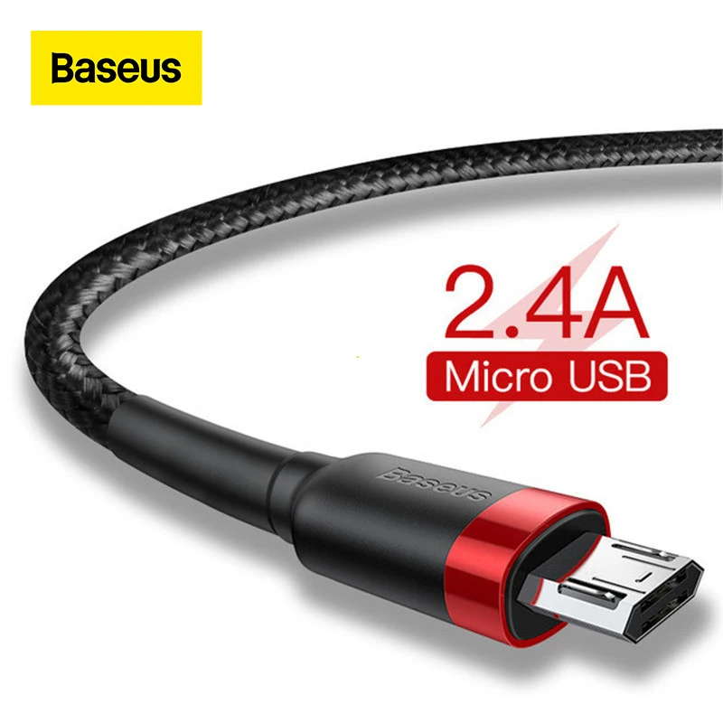 

Кабель микро-USB Baseus, кабель для быстрой зарядки и передачи данных, 2,4 А, для Samsung J7, Redmi Note 5 Pro, устройств на Android