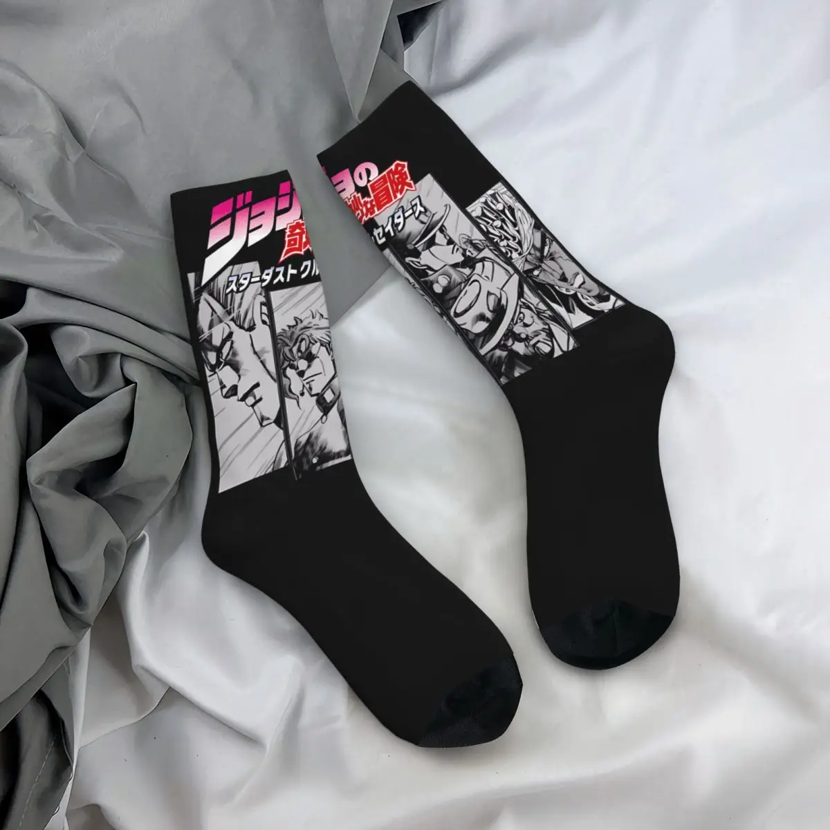 Аниме Jojo Bizarre Adventure высокоэластичные уютные носки унисекс из полиэфирного