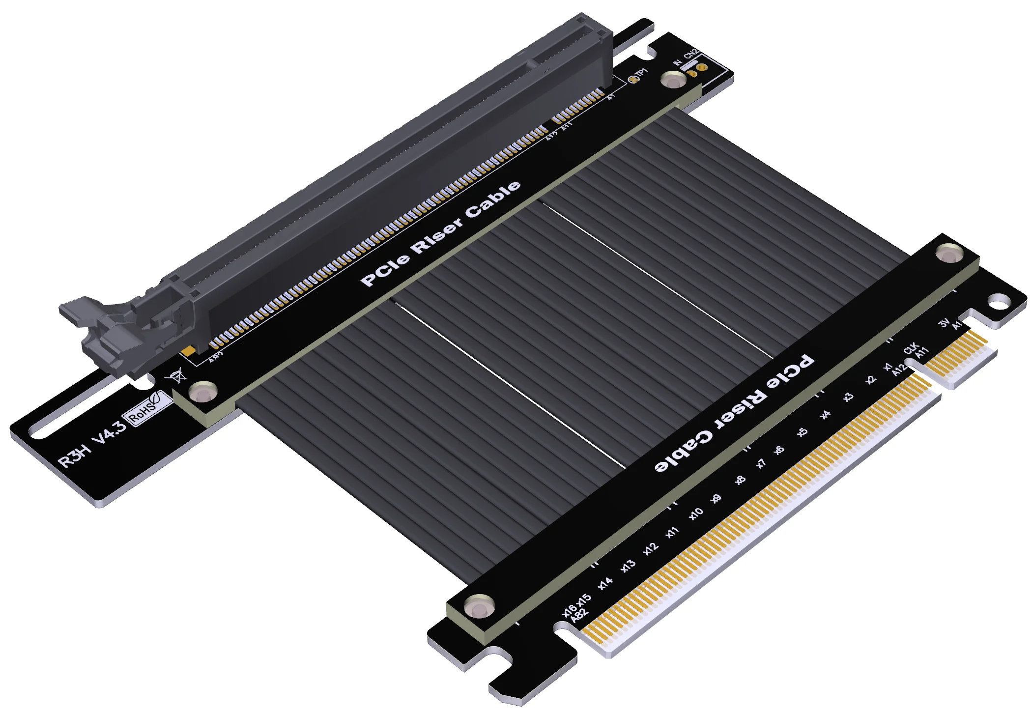 Высокоскоростной PCI Express 4 0x16 Райзер Удлинительный кабель вертикальный GPU Gaming PCIe4.0