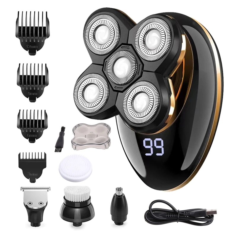 

IPX7 Waterproof Electric Razor Face Shaver Nose Hair Trimmer Men Grooming Kit