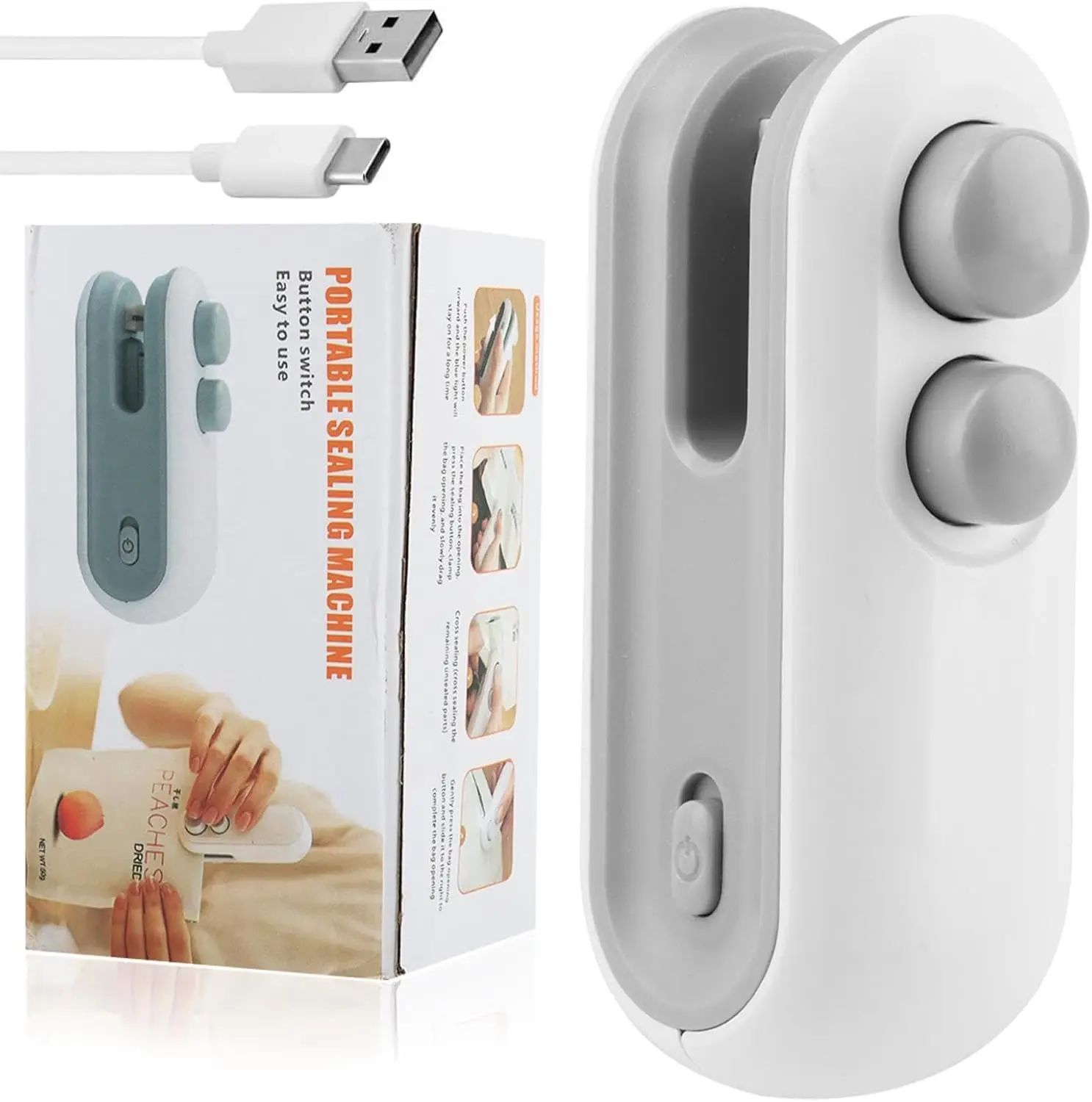 

Портативный Мини-вакуумный Упаковщик USB Для Пакетов С Закусками, Для Домашнего Использования, Перезаряжаемый