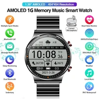 454454 hd 1 39 inch display smart watch men bluetooth call ip68 waterproof music player link bluetooth headset smartwatch men