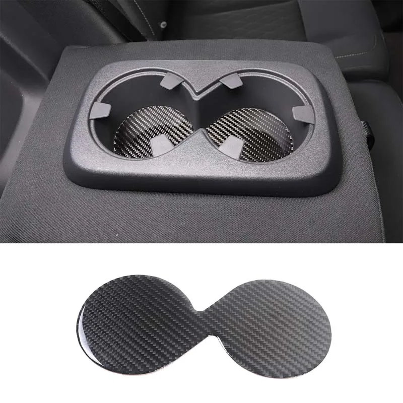 

For 2016-2023 Nissan Titan soft carbon fiber car styling car back row cup holder slot pad car interior protection accessories
