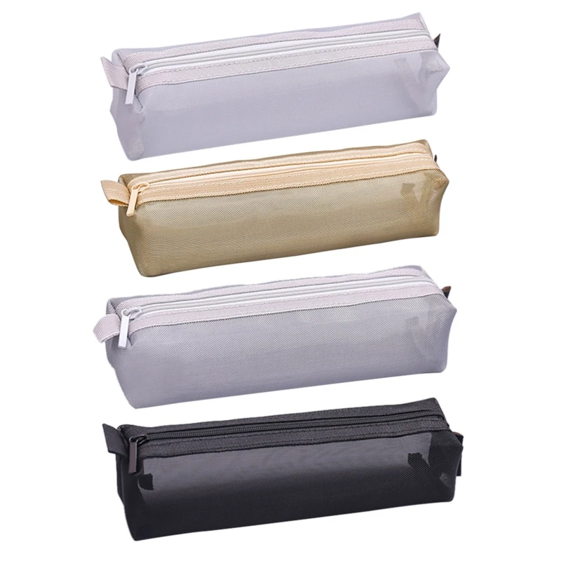 

Transparent Mesh Pen Bag Pen Case Office School Stationery Supplies for Students