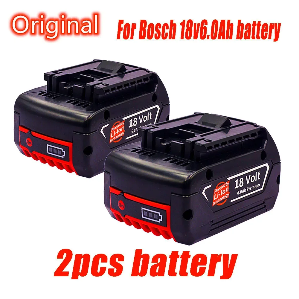 

New 18V Battery 6.0Ah for Bosch Electric Drill 18V 6000mAh Rechargeable Li-ion Battery BAT609, BAT609G, BAT618, BAT618G, BAT614