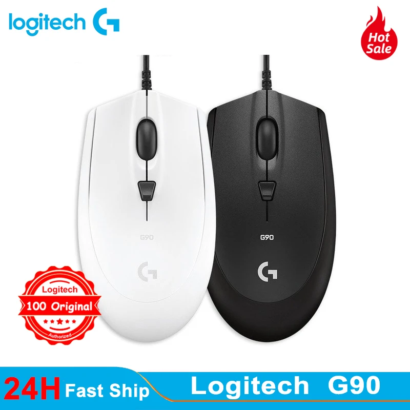 

Logitech Original M90 USB Wired Mouse Ergonomic Design Optical Mouse for Laptop Desktop PC