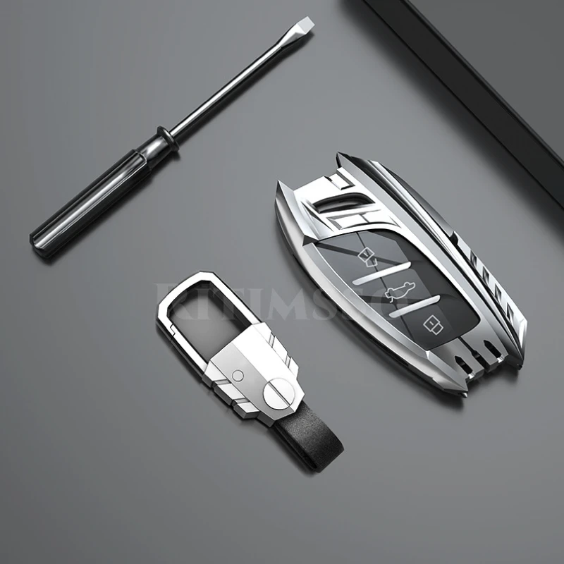 

Чехол для автомобильных ключей из сплава и кожи для MG ZS EV MG6 EZS HS EHS 2019 2020 для Roewe RX5 I5 I6 RX3 RX8 ERX5