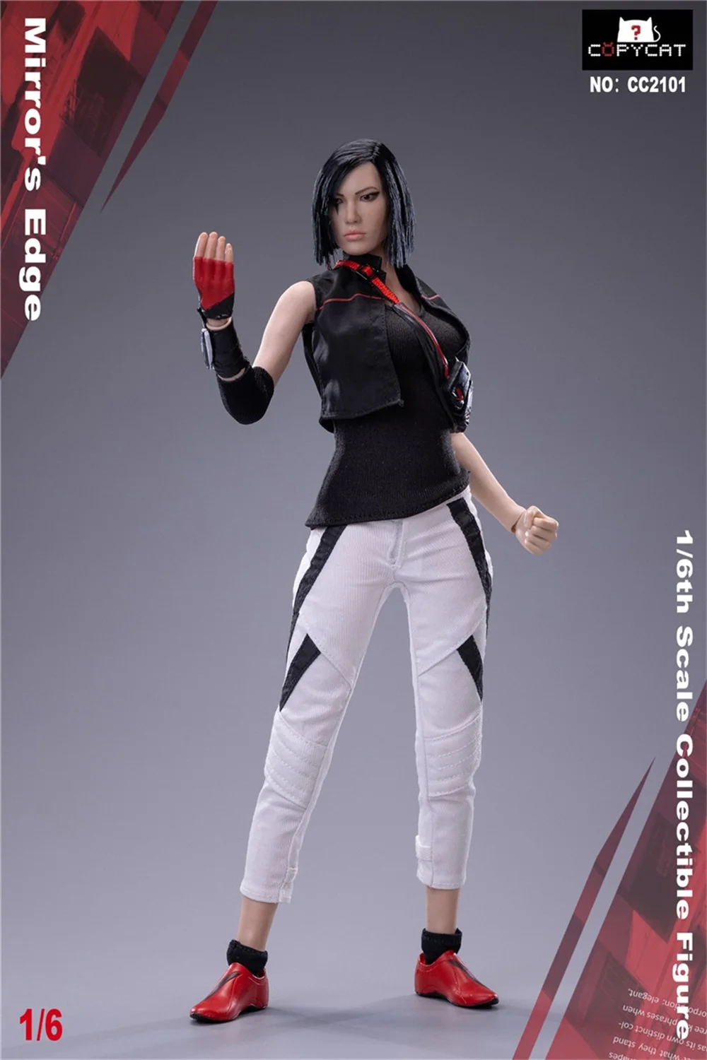 

COPYCAT CC2101 1/6th Female Soldier Mirror's Edge Parkour Girl Half-Rubberized Body Action Full Set Figures For Collectable