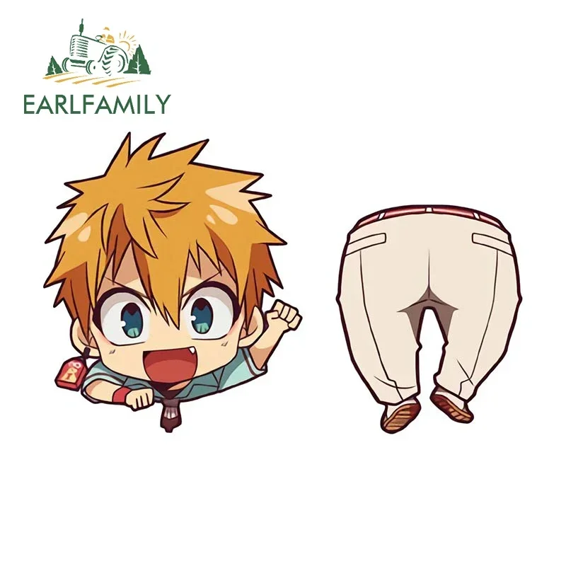 Фото EARLFAMILY для 3D застрявшие унитазы Hanako Kun Minamoto Kou автомобильные наклейки виниловые аниме наклейки автомобильные аксессуары декор бампера №2