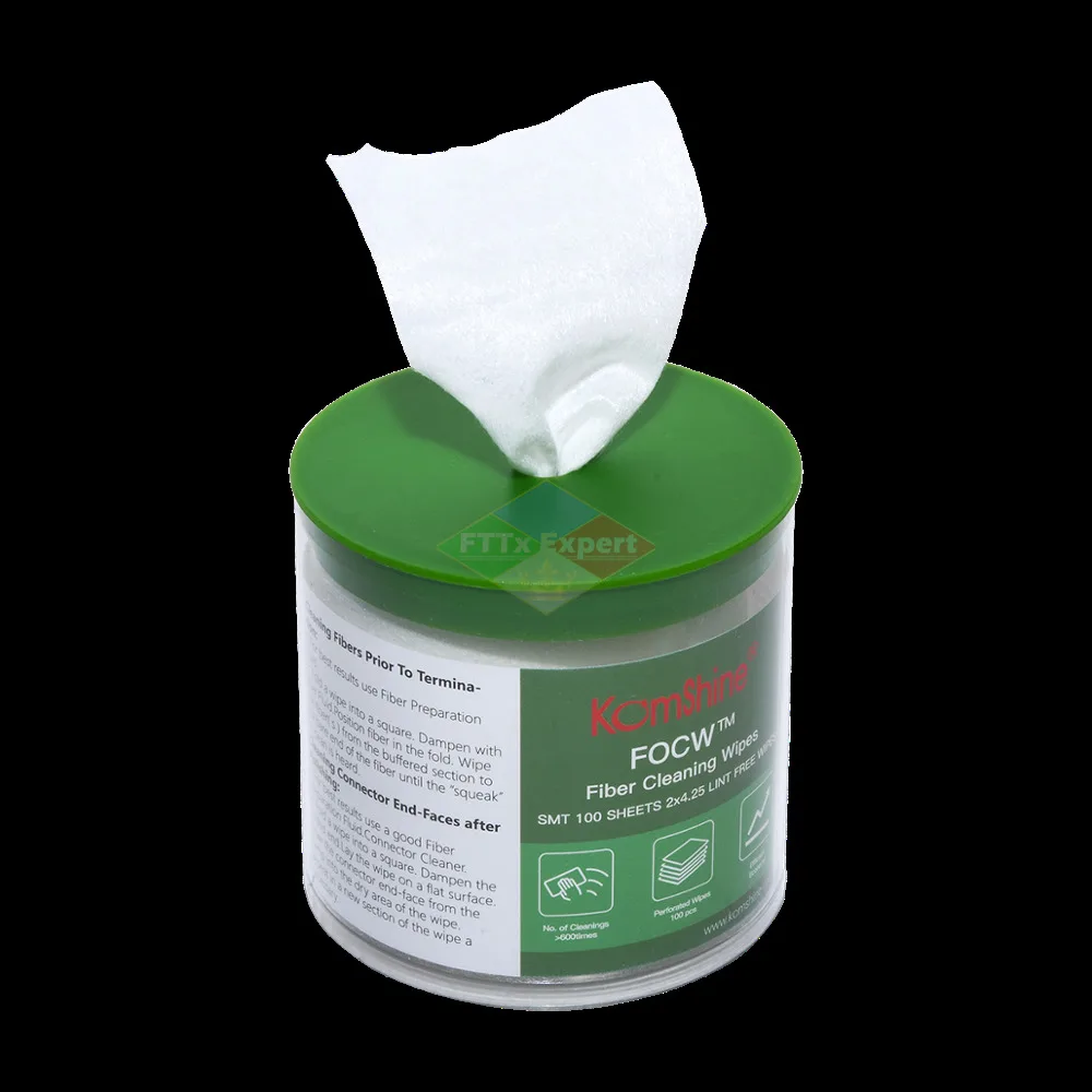 New Komshine FOCW Optical Fiber Cleaning Wipes Clean Time over 600 Times Cheap Cleaner