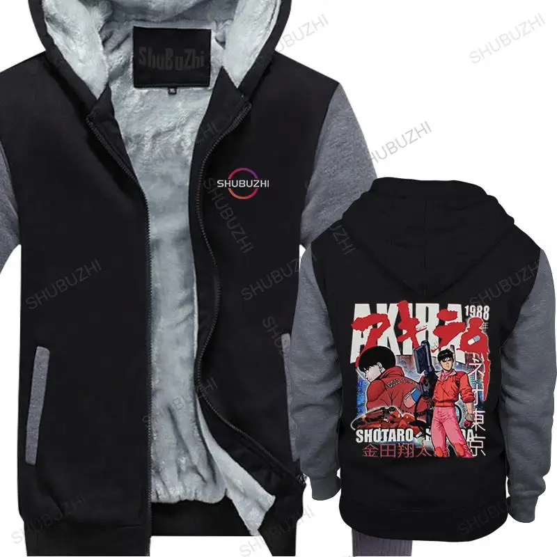

Retro Anime Akira thick hoodie for Men Pure Cotton Urban Manga sweatshirt Neo Tokyo fleece jacket Shotaro Kaneda winter hoody