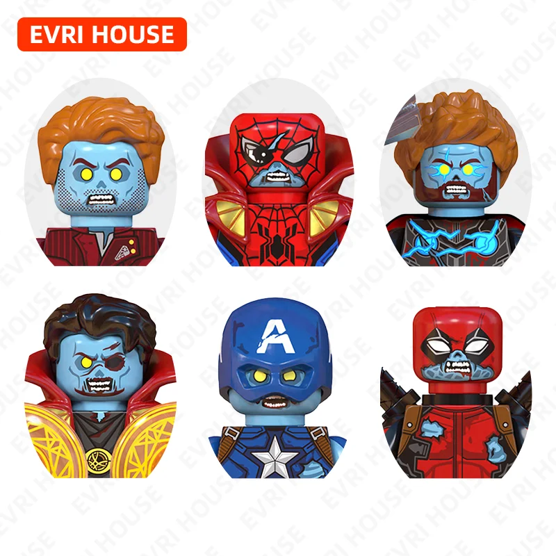 

Disney Action Figures Zombie Superhero Mini Bricks Building Blocks Toys for Children