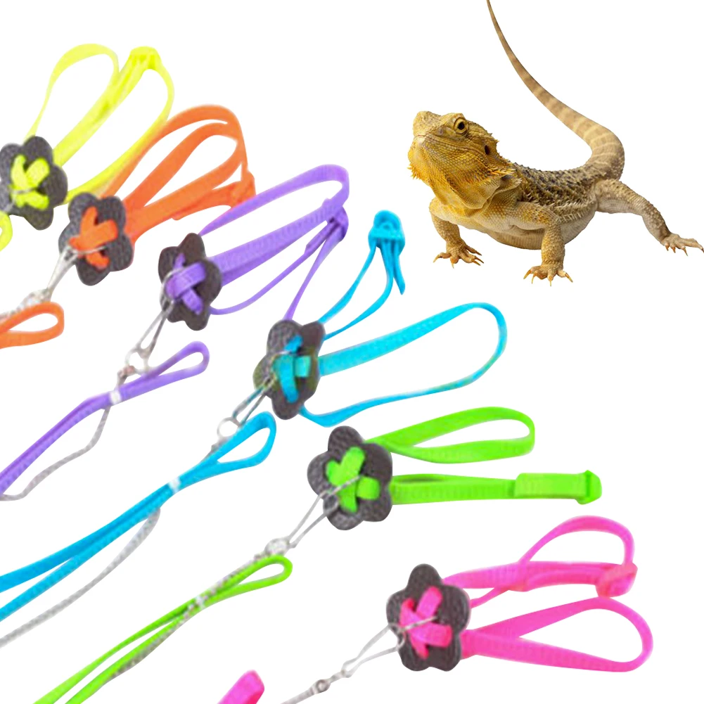 

Anti-Bite Harness Leash Adjustable Reptile Lizard Harness Leash Training Walking Rope Pet Leash Pet Collar Chest Strap Lizard