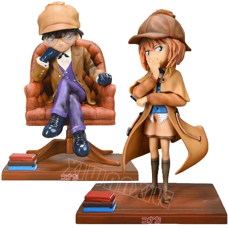 

22cm Conan Edogawa Anime Figure Haibara Ai Action Figure Kudou Shinichi/Miyano Shiho Figurine Adult Collectible Model Toys Gifts