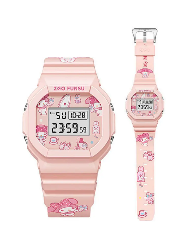 Часы наручные Hello Kitty женские оригинальные спортивные электронные квадратные