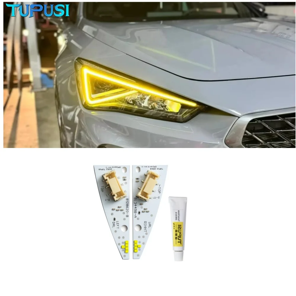 

2 шт. красные, белые, желтые, синие светодиодные панели DRL для SEAT Leon MK4 2020-2024, дневные ходовые огни, модуль ремонта...