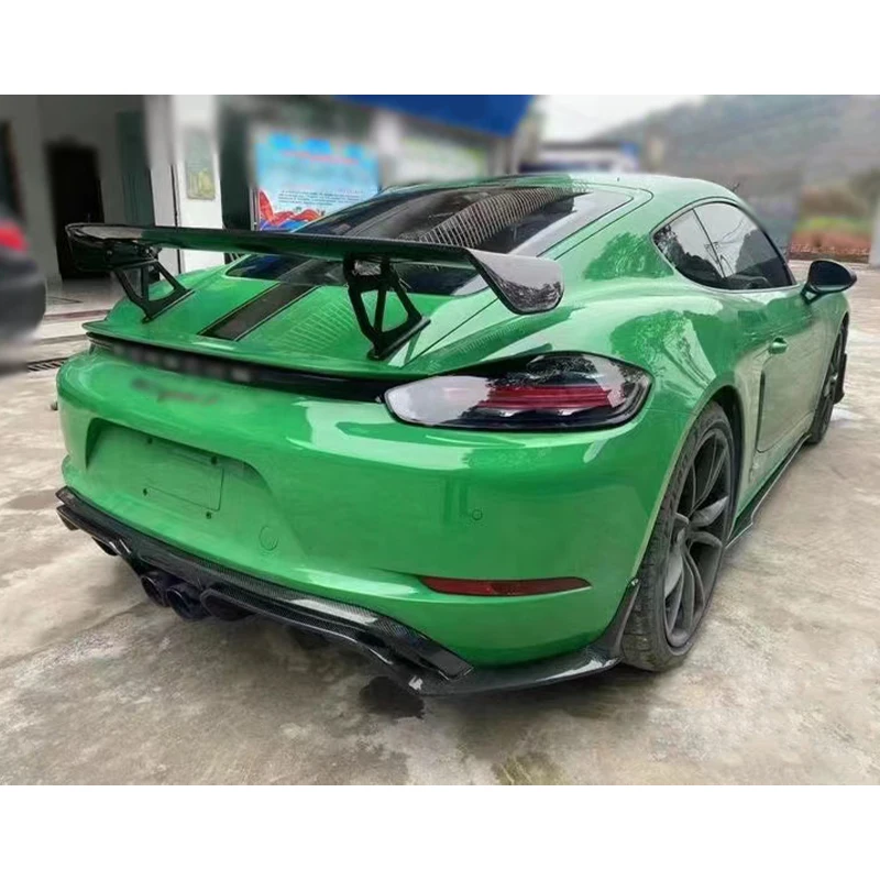 Для Porsche Cayman Boxster 718 981 986 987 GT4 GT 2016 + задний спойлер из углеродного волокна для