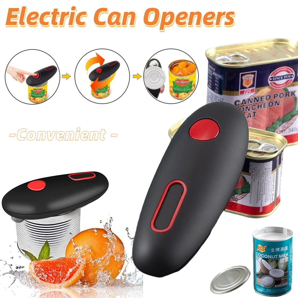 

Mini Automatic Can Opener Electric Manual Beer Cola Jar Lid Wine Bottle Openers Handheld One Touch Opening Kitchen Gadgets