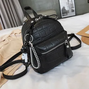 branded womens backpack 2022 high quality pu leather schoolbag for teenagers girls luxury crossbody back packs mini student bag free global shipping