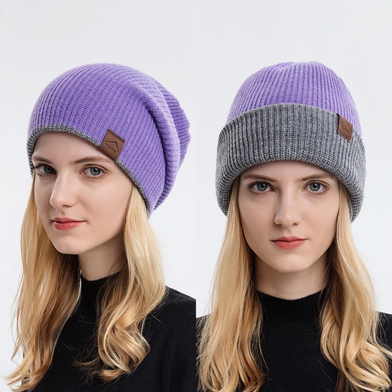 

Beanie Hat For Women Men Winter Hat Knitted Autumn Hat Outdoor Crochet Wool Warm Bonnet Cap Female Hats For Girl Hat