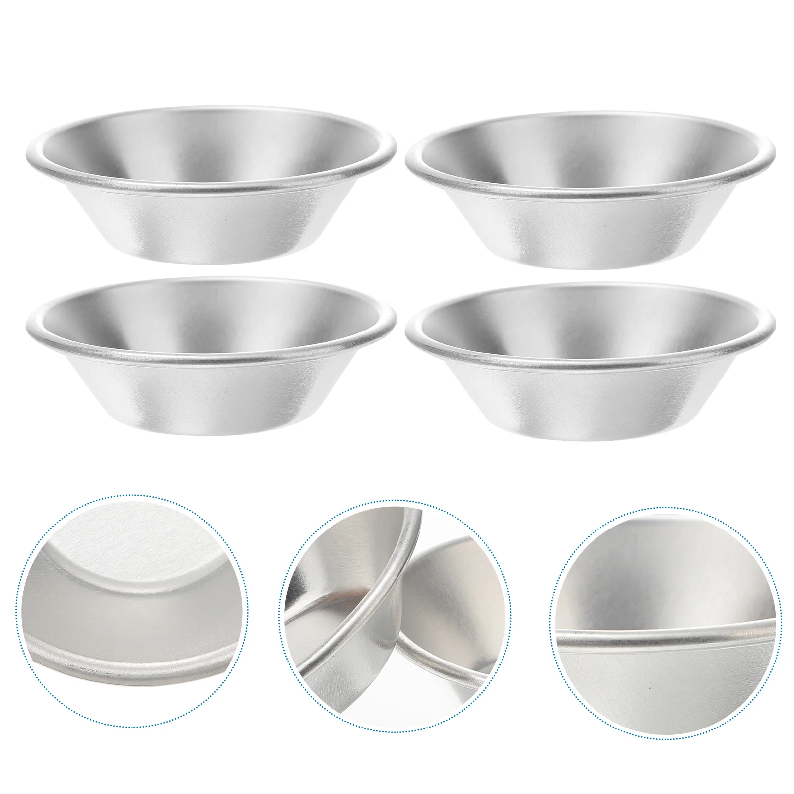 

25Pcs Egg Molds Tiny Pie Molds Non- Egg Pan Aluminum Alloy Mold Cake Cookie Bakeware ( Silver )
