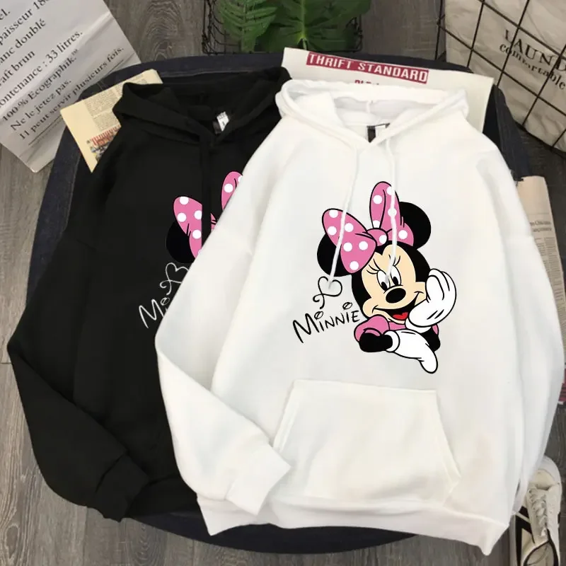 Толстовка с мультяшным принтом Диснея Frauen Lustige Hip Hop Mickey Maus Druck Herbst Und Winter Mode Harajuku Stil