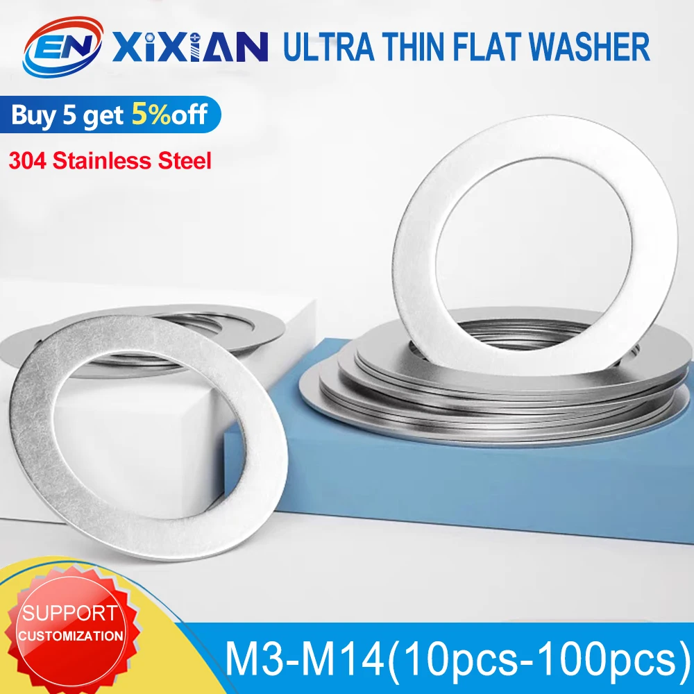 Ультратонкие шайбы EN XIXIAN из нержавеющей стали 304