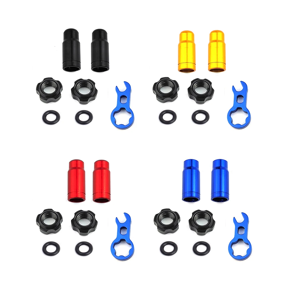 

Bicycle Valve Nut With 3 in 1 Valve Core Wrench Washer Set Aluminum MTB Road Bike Presta Valve Protection Caps Accessories