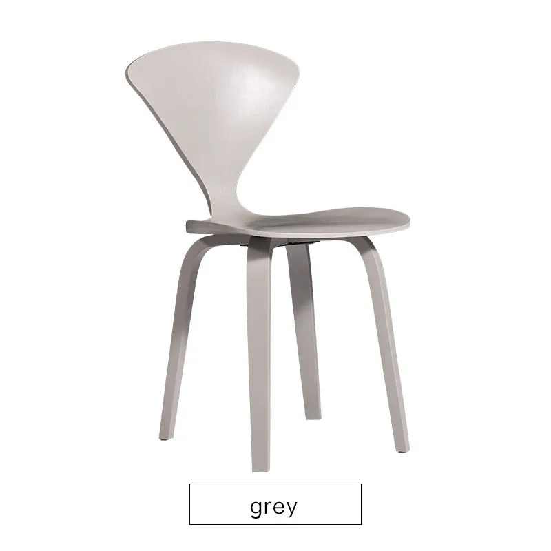 

Nordic Dining Chair Creative Solid Wood Cafe Back Chair Curved Wood Furniture