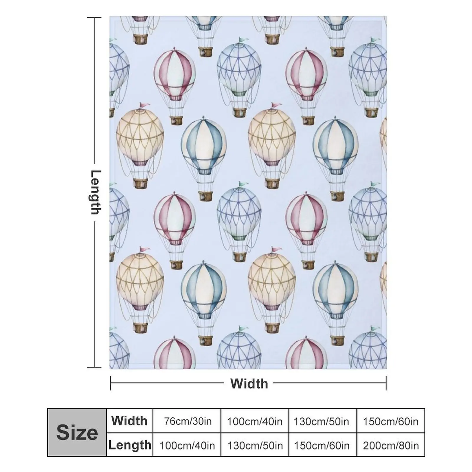 Акварельные воздушные шары с узором одеяло плюшевый диван идеи подарков на день