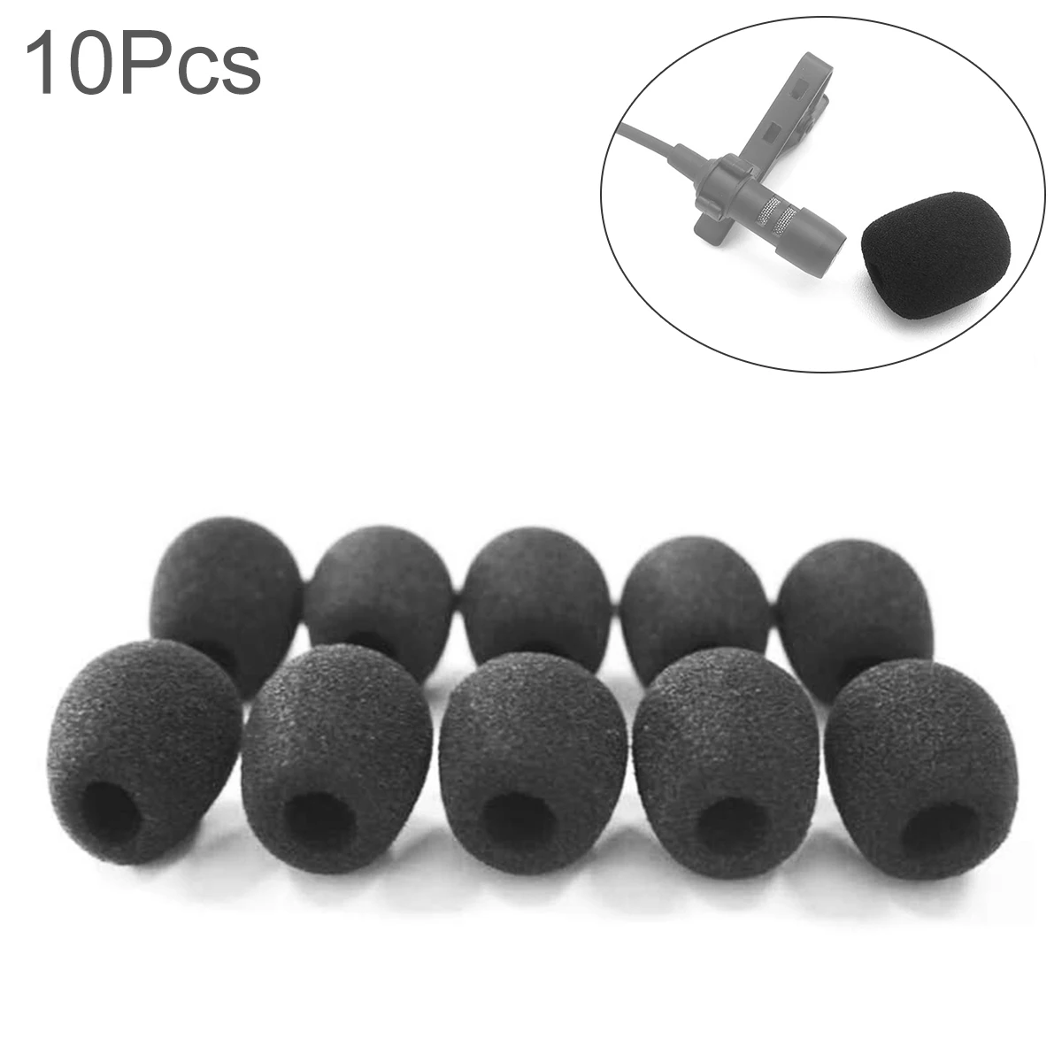 Купи 10Pcs Mini Microphone Cover Sponge Headset Replacement Foam Cover Mic Cover Windshield Headset Wind Shield Foam за 66 рублей в магазине AliExpress