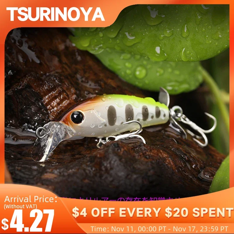 TSURINOYA 40S погружающаяся блесна рыболовная приманка 40 мм 3,7 г SENTRY искусственная жесткая наживка для игры на светильник Ajing Rockfish Bass Pike Jerkbait