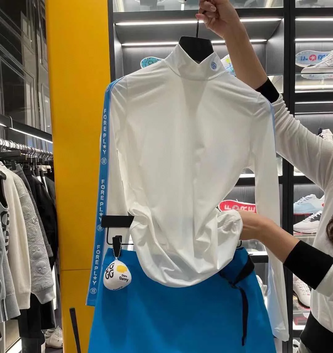 Spring and summer golf bask in clothes female anti uv sports outdoor ice silk cool feeling bask in the shirt skin bottom shirt