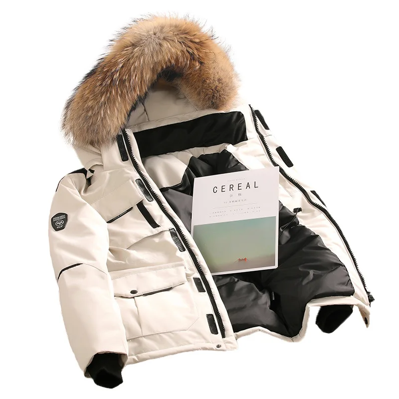 2022 Winter New Men's Hooded Mid-length Down Padded Jacket Casual Padded Jacket for Men