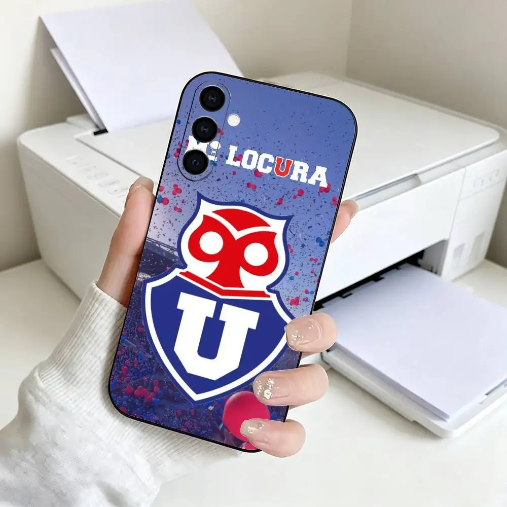 Фото Чехол для телефона C-Club U-Universidad de Chile, черный, силиконовый, мягкий, для Samsung A73, A72, A71, A70, A53, A52, A51 №2