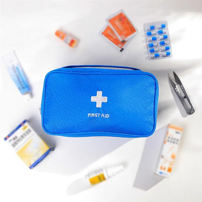 

Emergency Kit Storage Bag Empty Oxford Cloth Survival Tools Organizer Travel Zipper Closure Aid Rescue Pill Package Case