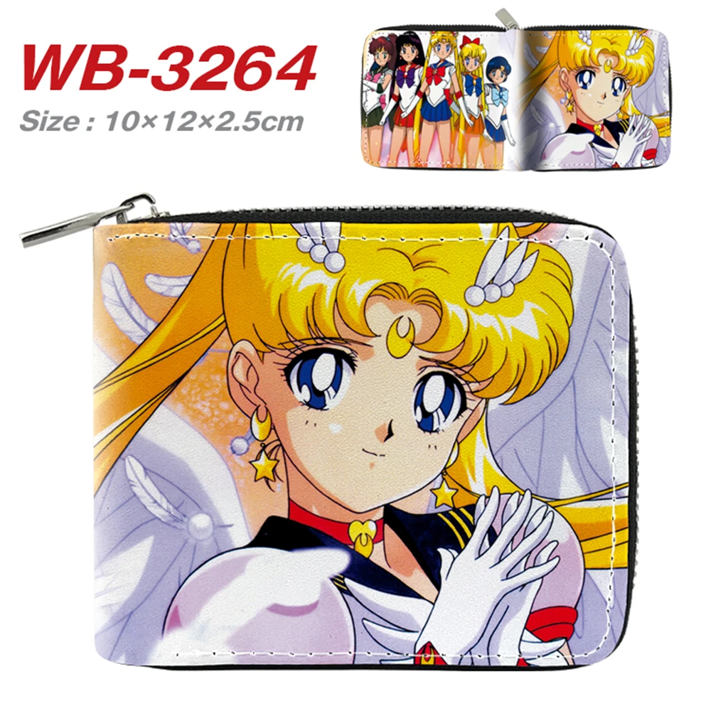 

Anime Cartoon Printing PU Wallet Zipper Leather Card Pack Photo Holder Boys Girls Student Purse Short Coin Bag Pocket Gifts