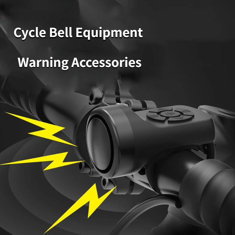 ZK30 Bicycle Electronic Horn Safety USB Rechargeable Horn Cycling Handlebar Alarm Bell Rechargeable Bicycle Riding Accessorie