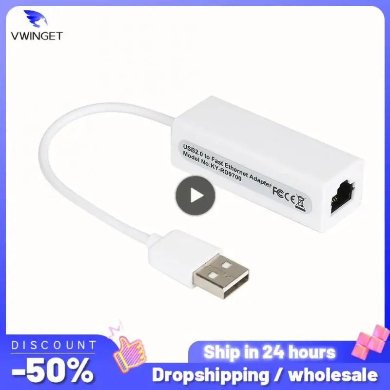 Для Ethernet Lan RJ45 сетевая карта белая кабель USB2.0 линейная адаптер для Windows 7/8/10/XP
