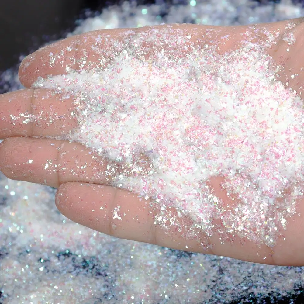 

10g & 50g Iridescent Nail Glitter 3D Hexagon Irregular Slices Flakes Paillettes Nail Art Glitter Maple Leaf/Star Glitter Flakes