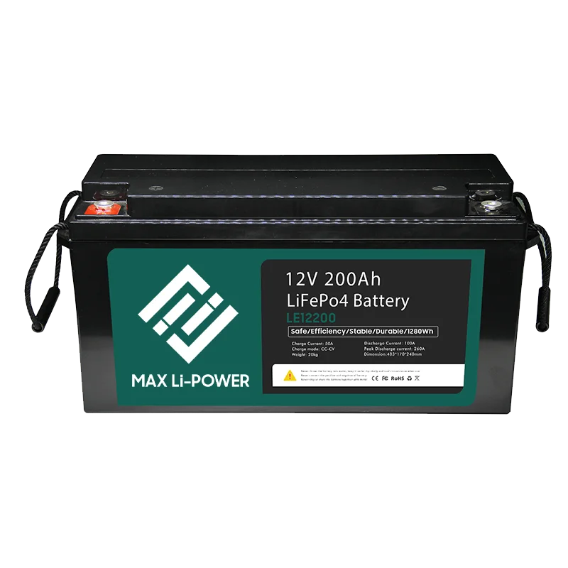 

2022 Brand New 12V200Ah LiFePO4 Battery Pack with Bluetooth and Heating LiFePO4 Battery Built-in BMS for Solar Boat Without Tax